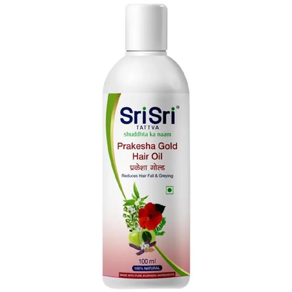 Sri Sri Tattva Prakesha Gold Hair Oil - Reducing Hair Fall & Greying, 100 ml-1.webp